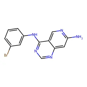 7-Amino-4-[(3-bromophenyl)amino]pyrido[4,3-d]pyrimidine structure
