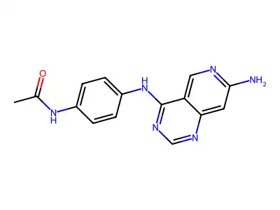 Acetamide,n-[4-[(7-aminopyrido[4,3-d]pyrimidin-4-yl)amino]phenyl]- structure