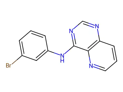 N-(3-bromophenyl)pyrido[3,2-d]pyrimidin-4-amine structure