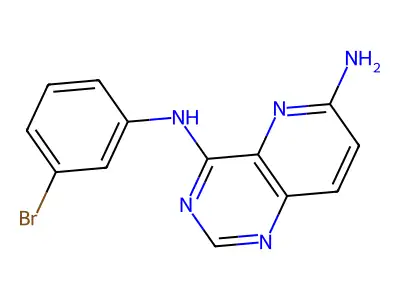 4-N-(3-bromophenyl)pyrido[3,2-d]pyrimidine-4,6-diamine structure