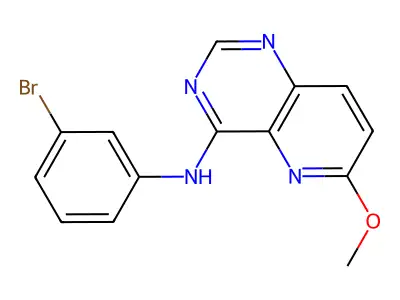 N-(3-bromophenyl)-6-methoxypyrido[3,2-d]pyrimidin-4-amine structure