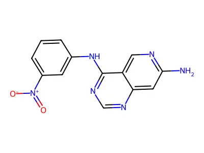 7-Amino-4-(3-nitroanilino)pyrido[4,3-d]pyrimidine structure