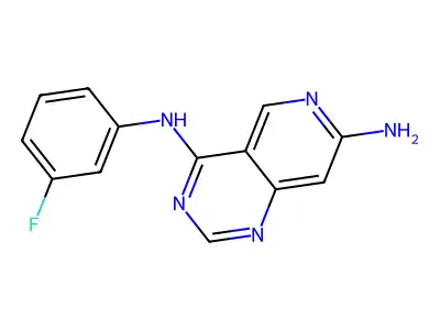 4-N-(3-fluorophenyl)pyrido[4,3-d]pyrimidine-4,7-diamine structure