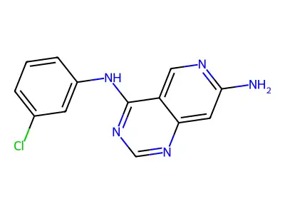 4-N-(3-chlorophenyl)pyrido[4,3-d]pyrimidine-4,7-diamine structure