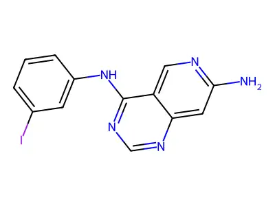 4-N-(3-iodophenyl)pyrido[4,3-d]pyrimidine-4,7-diamine structure