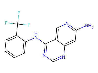 4-N-[2-(trifluoromethyl)phenyl]pyrido[4,3-d]pyrimidine-4,7-diamine structure