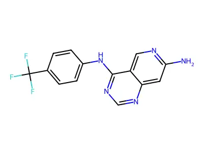 4-N-[4-(trifluoromethyl)phenyl]pyrido[4,3-d]pyrimidine-4,7-diamine structure