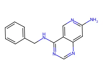 4-N-benzylpyrido[4,3-d]pyrimidine-4,7-diamine structure