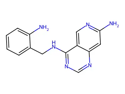 4-N-[(2-aminophenyl)methyl]pyrido[4,3-d]pyrimidine-4,7-diamine structure