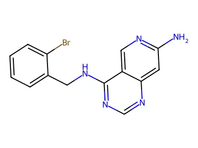 4-N-[(2-bromophenyl)methyl]pyrido[4,3-d]pyrimidine-4,7-diamine structure