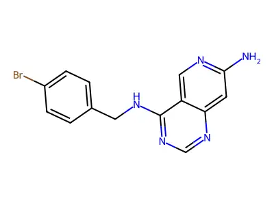4-N-[(4-bromophenyl)methyl]pyrido[4,3-d]pyrimidine-4,7-diamine structure