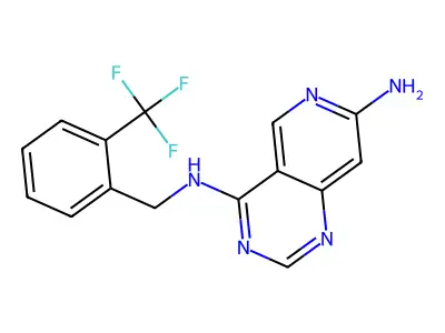 Pyrido[4,3-d]pyrimidine-4,7-diamine,n4-[[2-(trifluoromethyl)phenyl]methyl]- structure