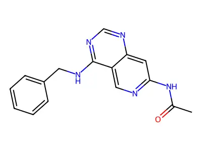 N-[4-(benzylamino)pyrido[4,3-d]pyrimidin-7-yl]acetamide structure