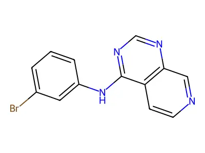 N-(3-bromophenyl)pyrido[3,4-d]pyrimidin-4-amine structure