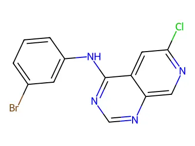 N-(3-bromophenyl)-6-chloropyrido[3,4-d]pyrimidin-4-amine structure