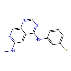 4-N-(3-溴苯基)-6-N-甲基吡啶并[3,4-d]嘧啶-4,6-二胺 structure