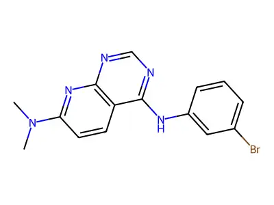 4-N-(3-bromophenyl)-7-N,7-N-dimethylpyrido[2,3-d]pyrimidine-4,7-diamine structure