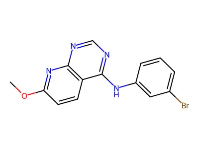 N-(3-bromophenyl)-7-methoxypyrido[2,3-d]pyrimidin-4-amine structure