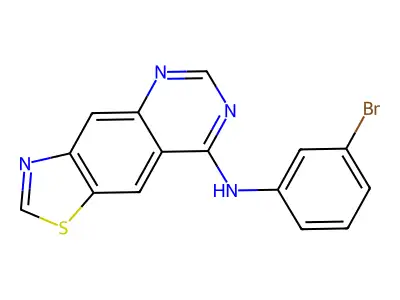 Thiazolo[5,4-g]quinazolin-8-amine, N-(3-bromophenyl)- structure