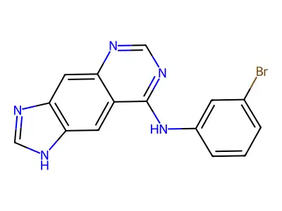 N-(3-溴苯基)-1H-咪唑并[4,5-g]喹唑啉-8-胺 structure