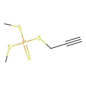 S,S-二甲基-S-(丙-2-炔基)四硫代磷酸酯 structure