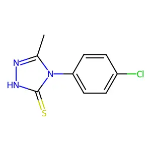 4-(4-chlorophenyl)-5-methyl-4H-1,2,4-triazole-3-thiol structure