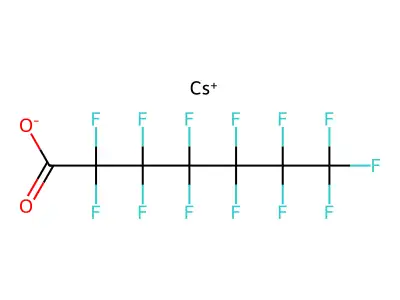 Caesium tridecafluoroheptanoate structure