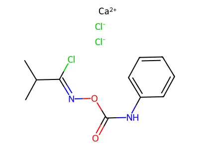 calcium;[(1-chloro-2-methylpropylidene)amino] N-phenylcarbamate;dichloride structure