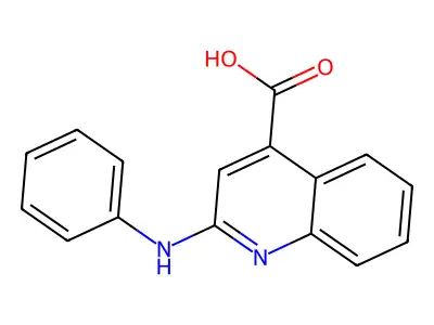 4-Quinolinecarboxylic acid, 2-(phenylamino)- structure