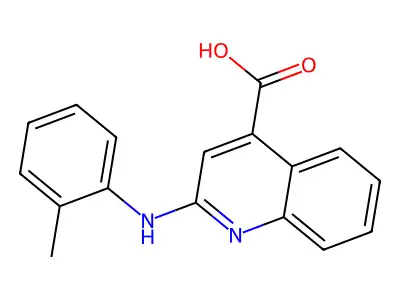 4-Quinolinecarboxylic acid, 2-((2-methylphenyl)amino)- structure