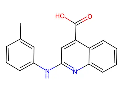 4-Quinolinecarboxylic acid, 2-((3-methylphenyl)amino)- structure