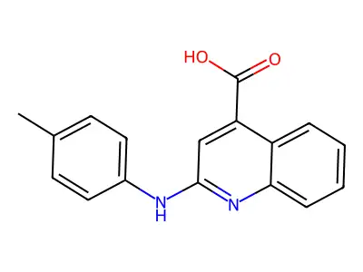 4-Quinolinecarboxylic acid, 2-[(4-methylphenyl)amino]- structure