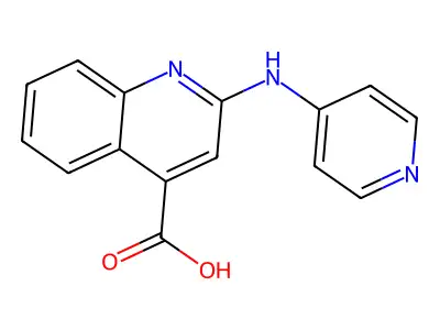 4-Quinolinecarboxylic acid, 2-(4-pyridinylamino)- structure