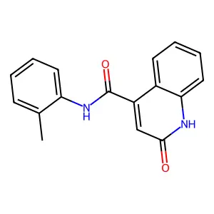 4-Quinolinecarboxamide, 1,2-dihydro-N-(2-methylphenyl)-2-oxo- structure