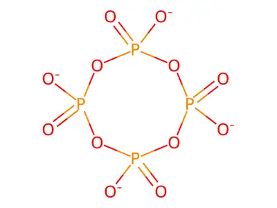 Tetrametaphosphate ion structure