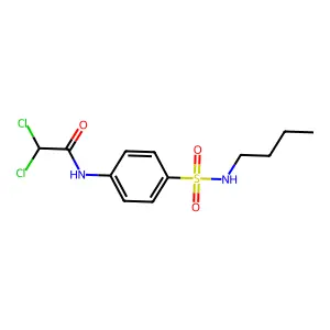 N-[4-(butylsulfamoyl)phenyl]-2,2-dichloroacetamide structure