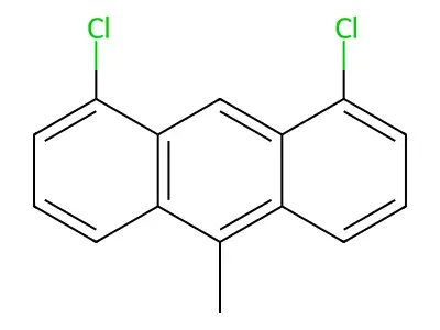 1,8-Dichloro-10-methyl-anthracene structure