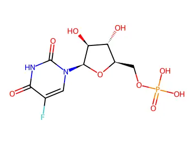 5-Fluorouracil arabinonucleoside 5'-phosphate structure