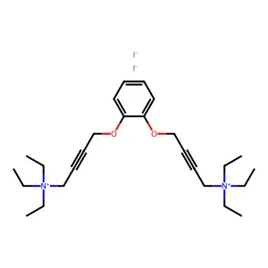 Ammonium, (o-phenylenebis(oxy-2-butynylene))bis(triethyl-, diiodide structure
