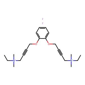 Ammonium, (p-phenylenebis(oxy-2-butynylene))bis(ethyldimethyl-, diiodide structure