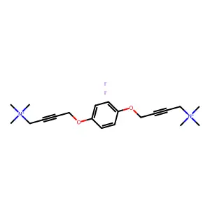 Ammonium, (p-phenylenebis(oxy-2-butynylene))bis(trimethyl-, diiodide structure
