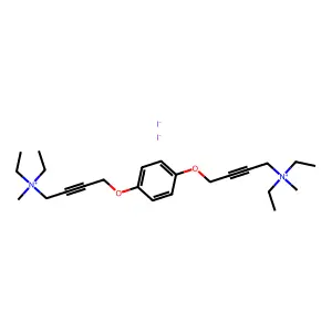 Ammonium, (p-phenylenebis(oxy-2-butynylene))bis(diethylmethyl-, diiodide structure