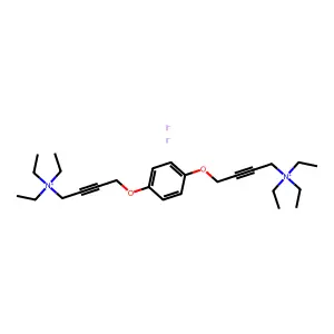 Ammonium, (p-phenylenebis(oxy-2-butynylene))bis(triethyl-, diiodide structure
