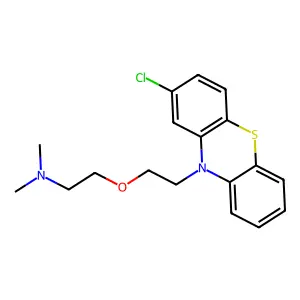 2-Chloro-10-(dimethylaminoethoxyethyl)phenothiazine structure