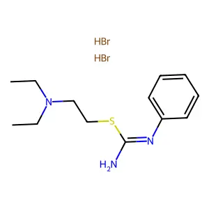 Pseudourea, 2-(2-(diethylamino)ethyl)-1-phenyl-2-thio-, dihydrobromide structure