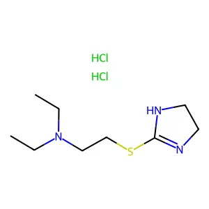 2-Imidazoline, 2-((2-(diethylamino)ethyl)thio)-, dihydrochloride structure