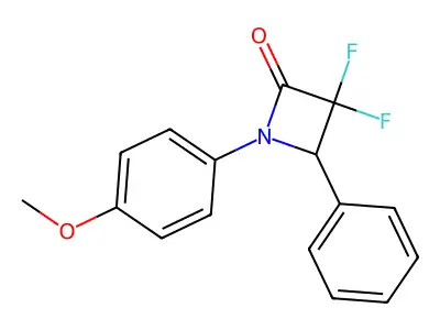 3,3-Difluoro-1-(4-methoxyphenyl)-4-phenylazetidin-2-one structure