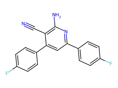 2-Amino-4,6-bis(4-fluorophenyl)pyridine-3-carbonitrile structure