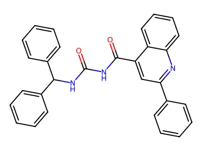 4-Quinolinecarboxamide, N-(((diphenylmethyl)amino)carbonyl)-2-phenyl- structure