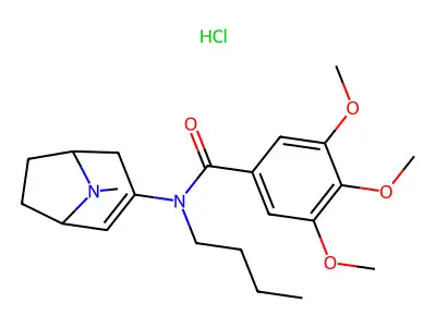 N-Butyl-3,4,5-trimethoxy-N-(8-methyl-8-aza-bicyclo[3.2.1]oct-2-en-3-yl)-benzamide structure